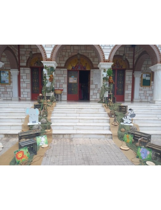 ΣΤΟΛΙΣΜΟΣ ΒΑΠΤΙΣΗΣ ΓΙΑ ΑΓΟΡΙ ΜΕ CANDY BAR  ΜΕ ΘΕΜΑ ΖΩΑΚΙΑ ΤΗΣ ΖΟΥΓΚΛΑΣ BOΗΟ