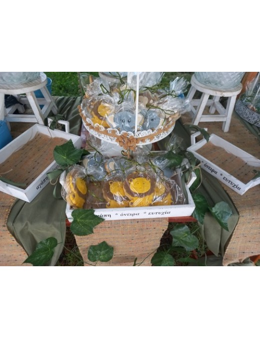 ΣΤΟΛΙΣΜΟΣ ΒΑΠΤΙΣΗΣ ΓΙΑ ΑΓΟΡΙ ΜΕ CANDY BAR  ΜΕ ΘΕΜΑ ΖΩΑΚΙΑ ΤΗΣ ΖΟΥΓΚΛΑΣ BOΗΟ