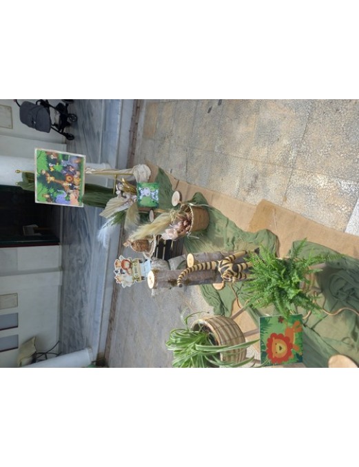 ΣΤΟΛΙΣΜΟΣ ΒΑΠΤΙΣΗΣ ΓΙΑ ΑΓΟΡΙ ΜΕ CANDY BAR  ΜΕ ΘΕΜΑ ΖΩΑΚΙΑ ΤΗΣ ΖΟΥΓΚΛΑΣ BOΗΟ