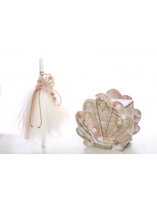 Βαπτιστικό Πακέτο Για Κορίτσι Με Θέμα κοχύλι ΣΚΒ 1023