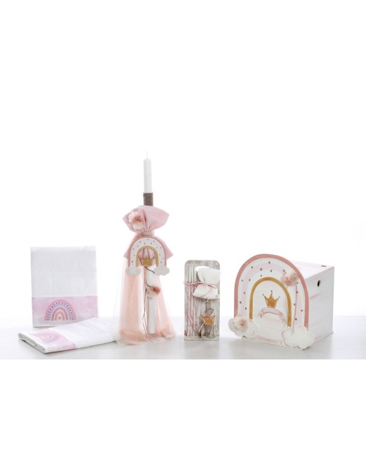 Βαπτιστικό Πακέτο Για Κορίτσι Με Θέμα Ουράνιο Τόξο ΣΚΒ 2250