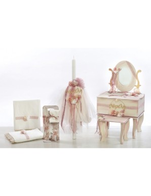 Βαπτιστικό Πακέτο για κορίτσι Μπουντουάρ με θέμα λουλούδια 2121