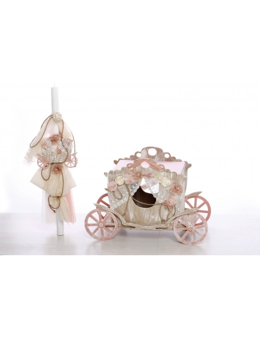 Βαπτιστικό Πακέτο Για Κορίτσι Με Θέμα άμαξα ΣΚΒ 1006