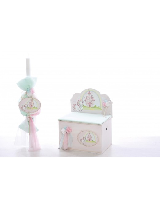 Βαπτιστικό Πακέτο Για Κορίτσι Με Θέμα κάστρο ΣΚΒ 1035