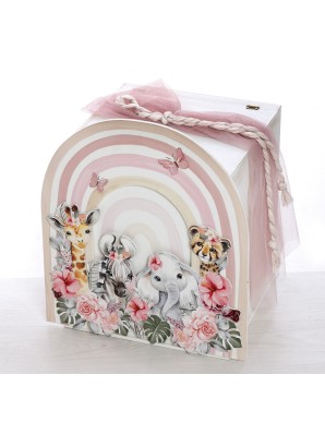 Βαπτιστικό Πακέτο Για Κορίτσι Με Θέμα Ουράνιο τόξο ζωάκια ΣΚΒ2402