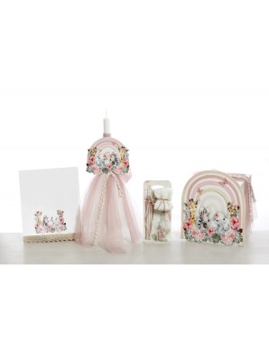 Βαπτιστικό Πακέτο Για Κορίτσι Με Θέμα Ουράνιο τόξο ζωάκια ΣΚΒ2402