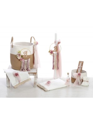 Βαπτιστικό Πακέτο Για κορίτσι με θέμα Μονόγραμμα ΣΔΣ-2523