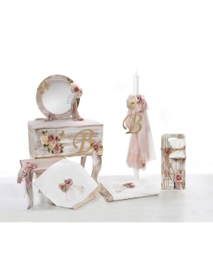 Βαπτιστικό Πακέτο Για Κορίτσι με θέμα λουλούδια ΣΚΒ-2453