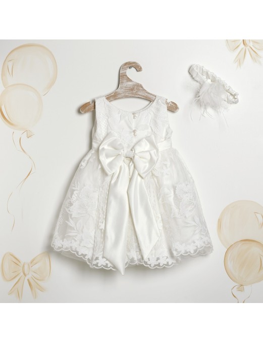 Βαπτιστικό Φόρεμα Για Κορίτσι Pure Floral Elegance" 2608