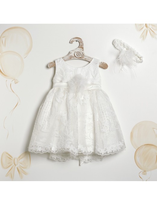Βαπτιστικό Φόρεμα Για Κορίτσι Pure Floral Elegance" 2608