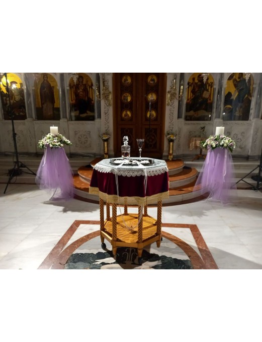 Λαμπάδα γάμου με λουλούδι