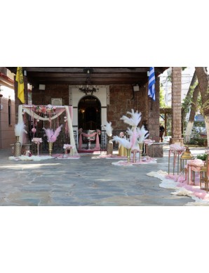 ΣΤΟΛΙΣΜΟΣ ΒΑΠΤΙΣΗΣ ΓΙΑ ΚΟΡΙΤΣΙ ΣΕ ΧΡΩΜΑΤΑ ΡΟΖ ΚΑΙ ΛΕΥΚΟ 