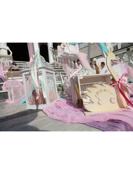 ΣΤΟΛΙΣΜΟΣ ΒΑΠΤΙΣΗΣ ΓΙΑ ΚΟΡΙΤΣΙ ΜΕ ΘΕΜΑ ΡΟΖ ΚΥΚΝΟΣ