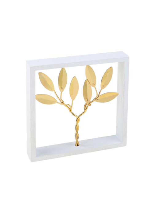 Μπομπονιέρα Γάμου-Βάπτισης Κάδρο με Χρυσή Ελιά Διακοσμητικό 2210 02990