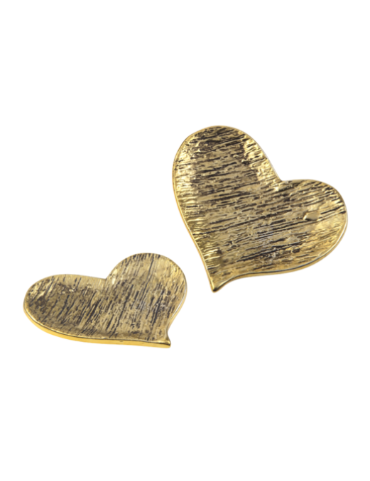 Μπομπονιέρα Γάμου-Βάπτισης Καρδιά Πιατάκι Χρυσό Διακοσμητικό  2214-5