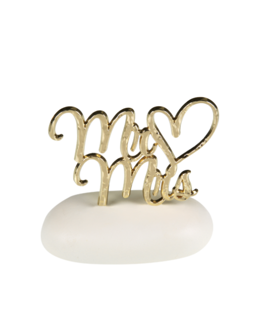 Μπομπονιέρα Γάμου Mr & Mrs σε Βότσαλο 8908 01740