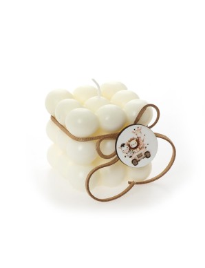 Μπομπονιέρα Βάπτισης Κερί Bubble Λευκό με Safari Θεματική Μπομπονιέρα Βάπτισης Κερί Bubble Λευκό με Safari Θεματική