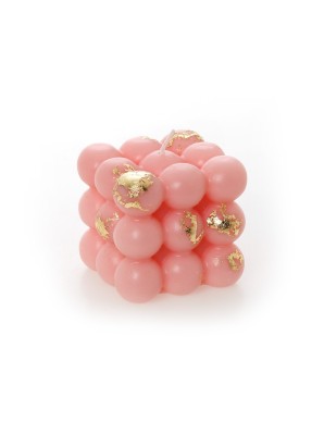 Μπομπονιέρα Βάπτισης Κερί Bubble με Φύλλο Χρυσού